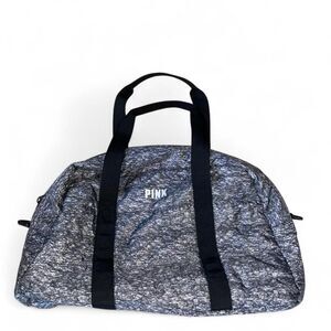 Victoria's Secret Pink Grey and Black Duffle Bag